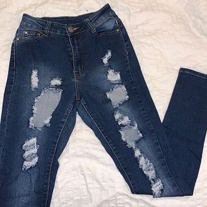 Fashion Nova Distressed Skinny Jeans